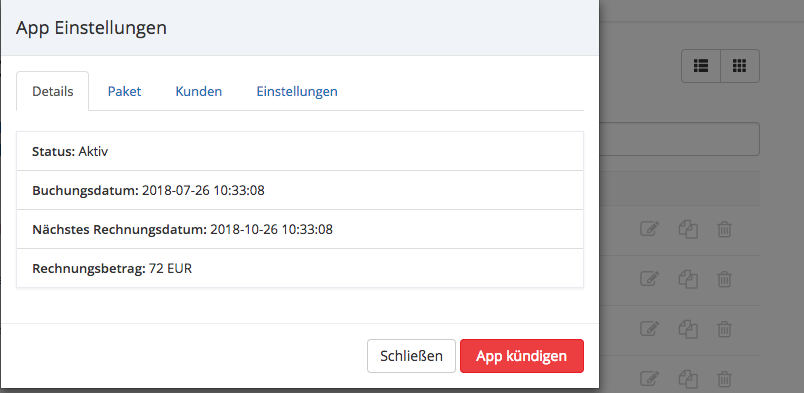 Als Reseller eine App im Reseller Center kündigen